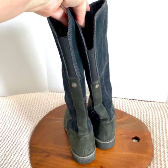 Timberland Earthkeepers Waterproof Tall Black Leather Suede Boots Style 17639 - Picture 4 of 13